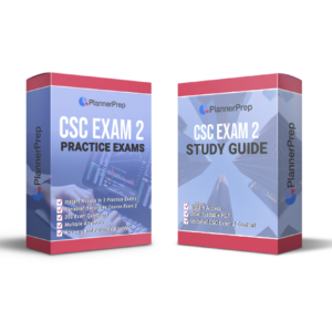 PlannerPrep's CSC Exam 2 - Practice Exams and Study Guide